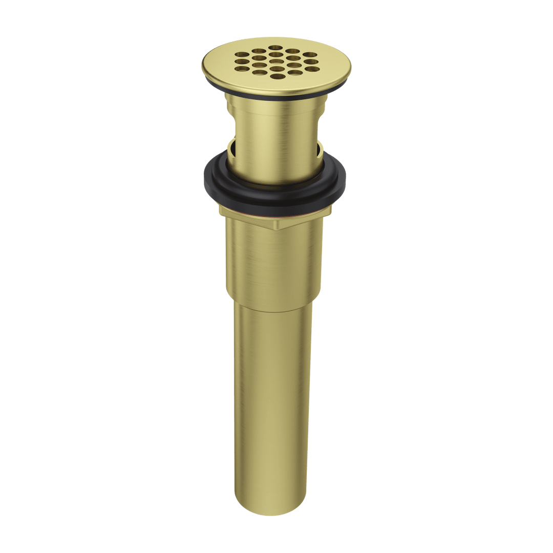 Grid Strainer with Overflow in Brushed Gold