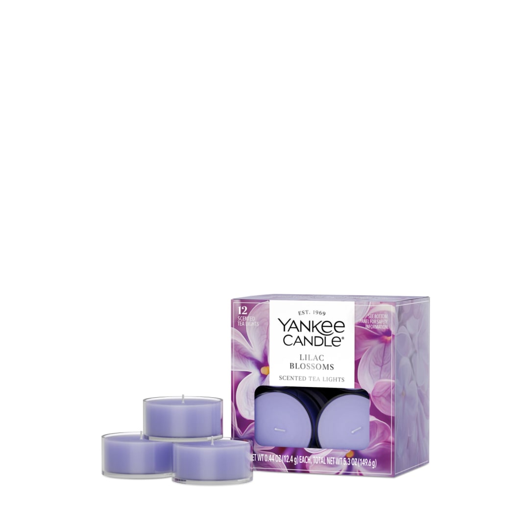 Yankee Candle Scented Tealight Candles, 12-Pack, Lilac Blossoms Mini Candles