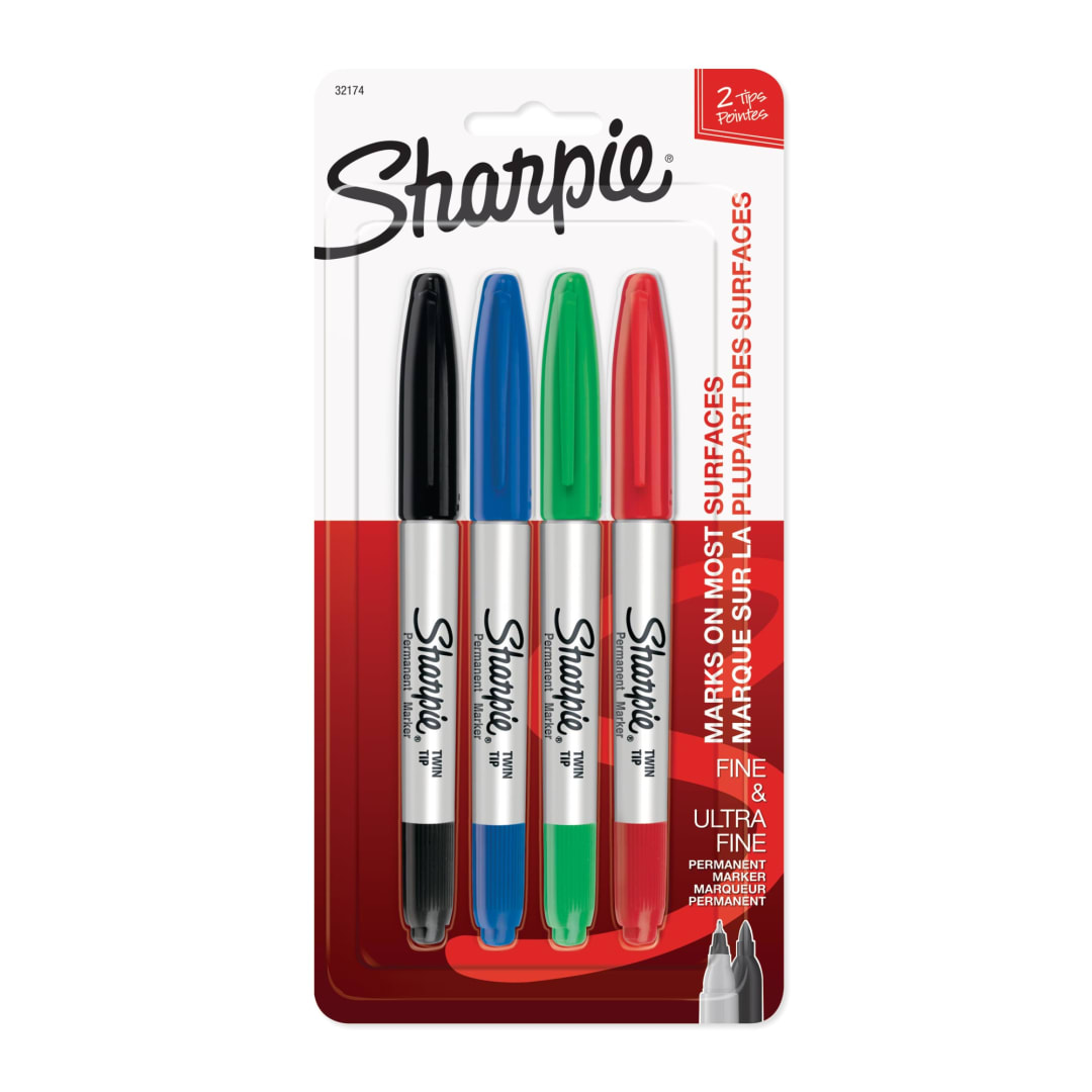SHARPIE TWIN 4 CLR SET CARDED REPACK