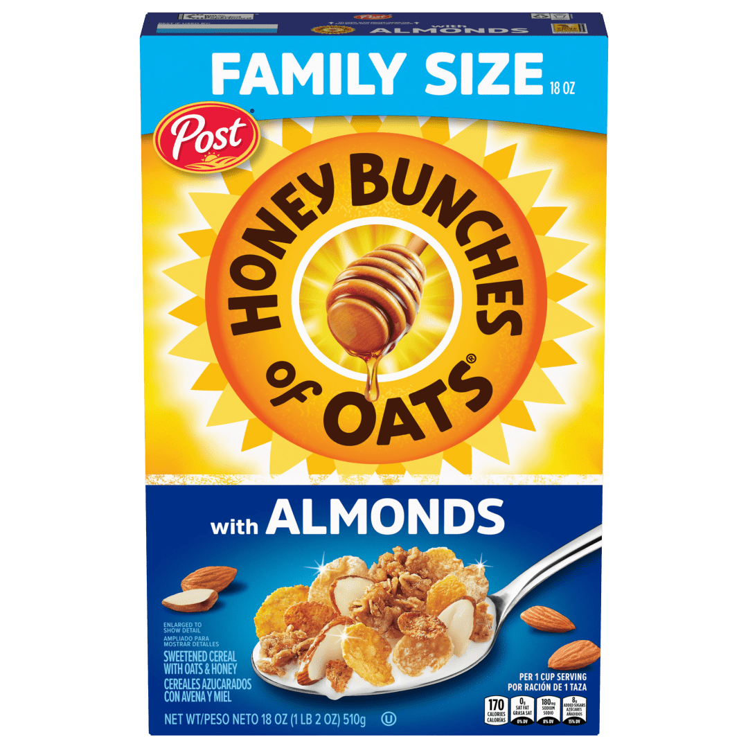 Honey Bunches of Oats with Almonds, Granola and Sliced Almonds, 18 oz Box