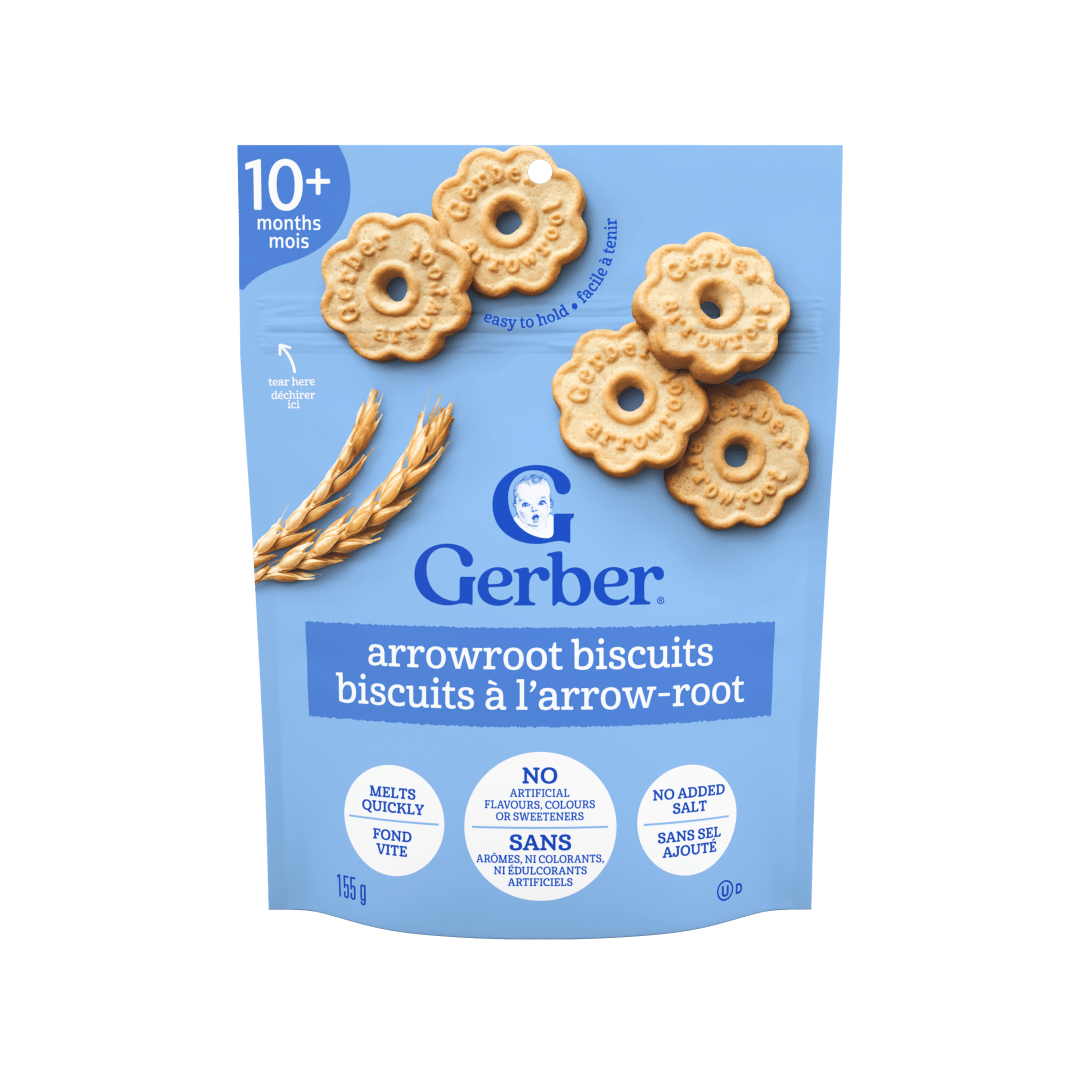 GERBER Arrowroot Biscuits 4x155g CA