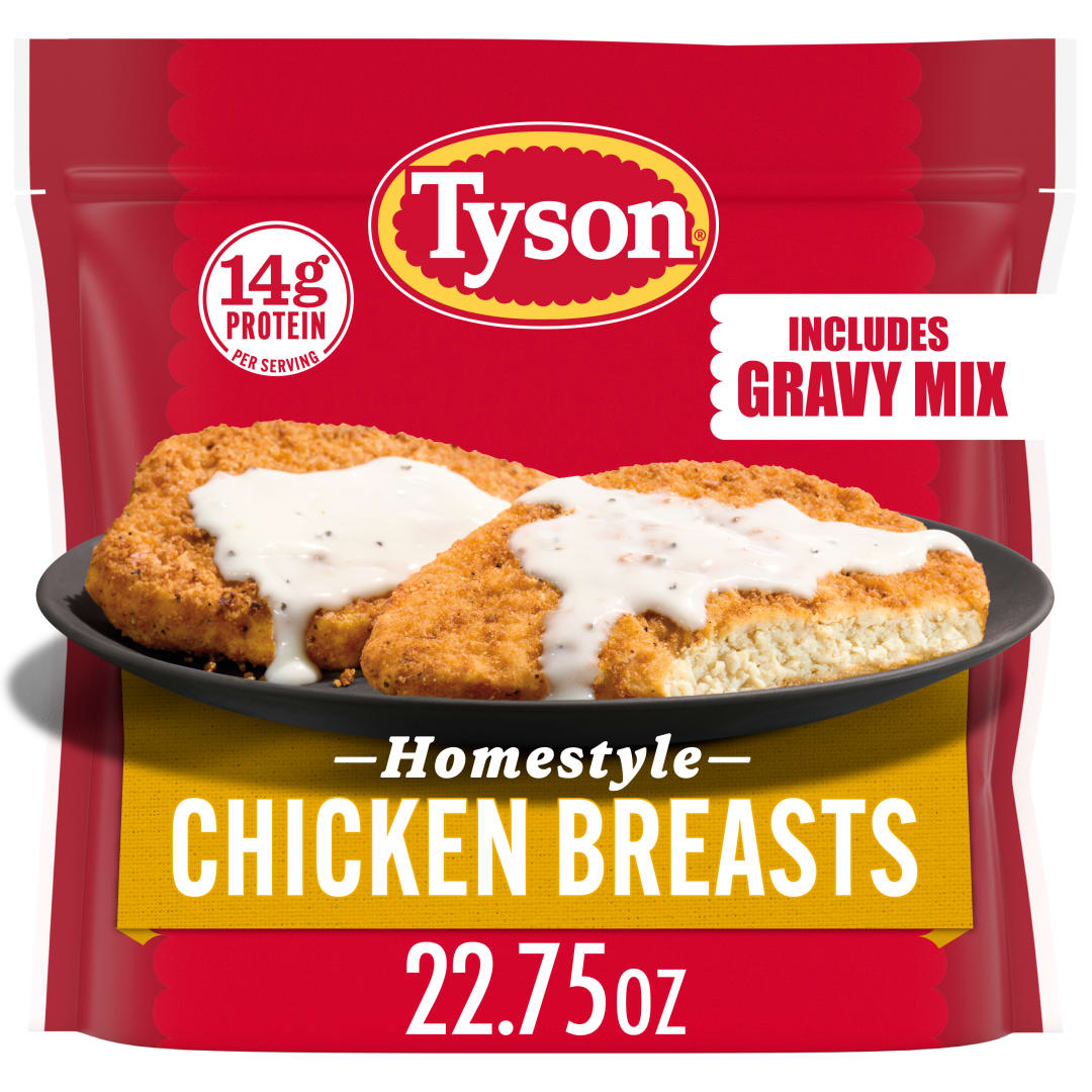 Tyson Frozen Homestyle Chicken Breasts with Gravy Mix, 22.75 oz