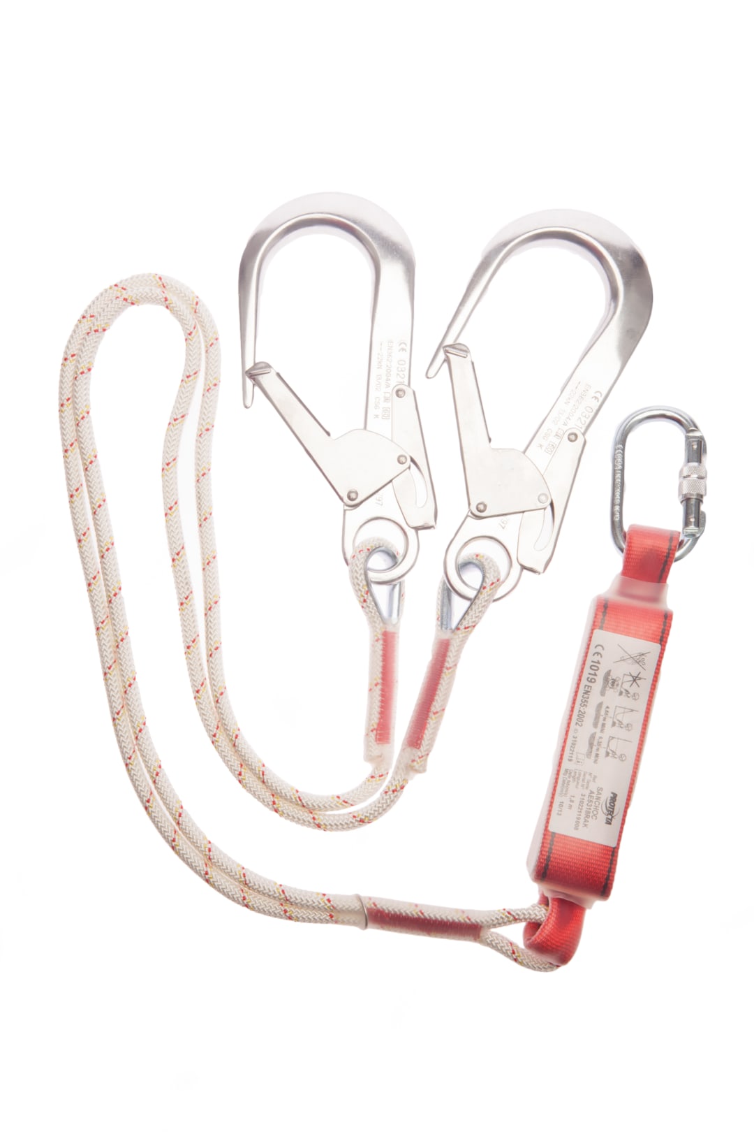 3M™ Protecta® Sanchoc™ Şok Emicili Lanyard, Mantolu Halat, Çift Kol, 1,80 m, AE5318RAK