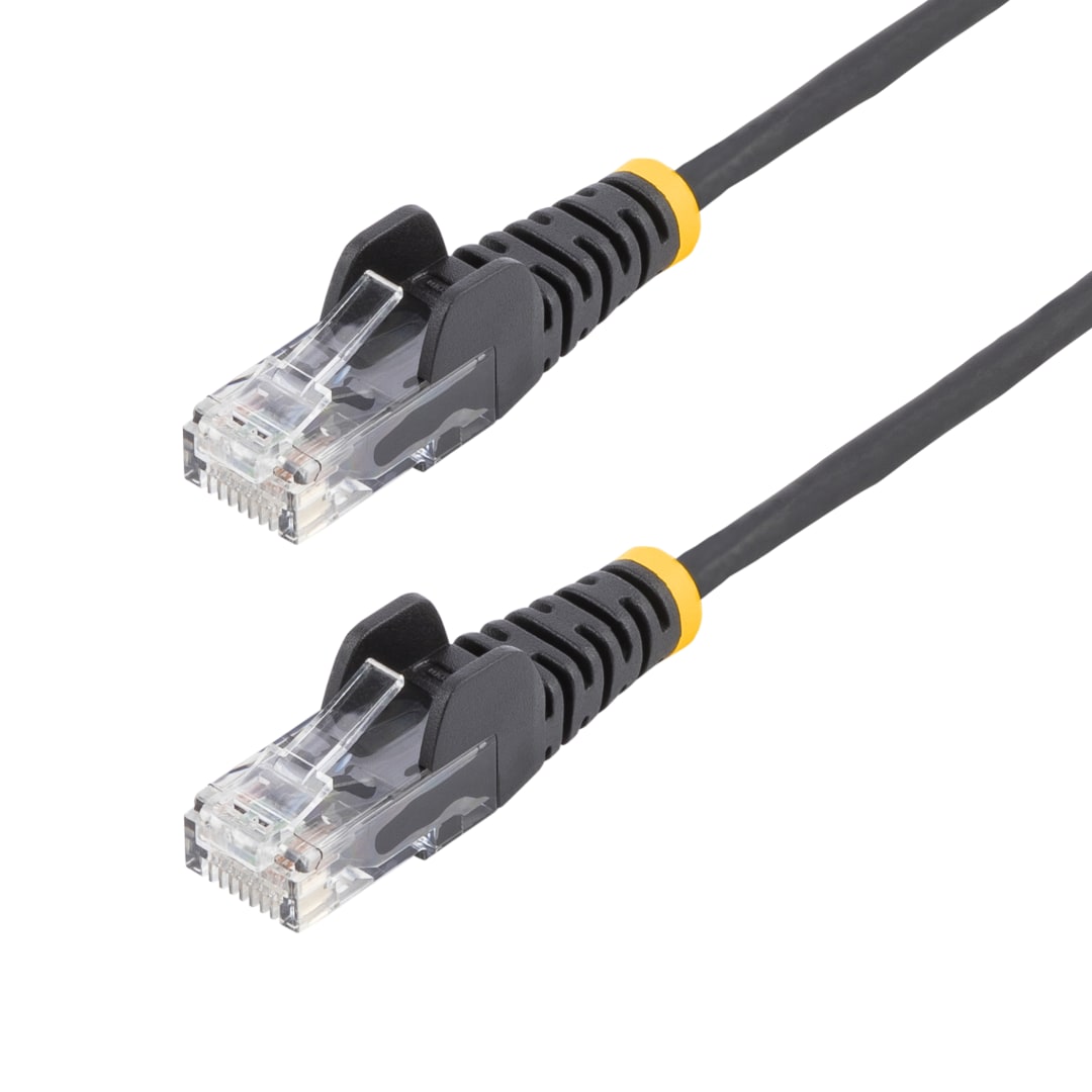 7m Black Snagless Slim Cat 6 Patch Cable