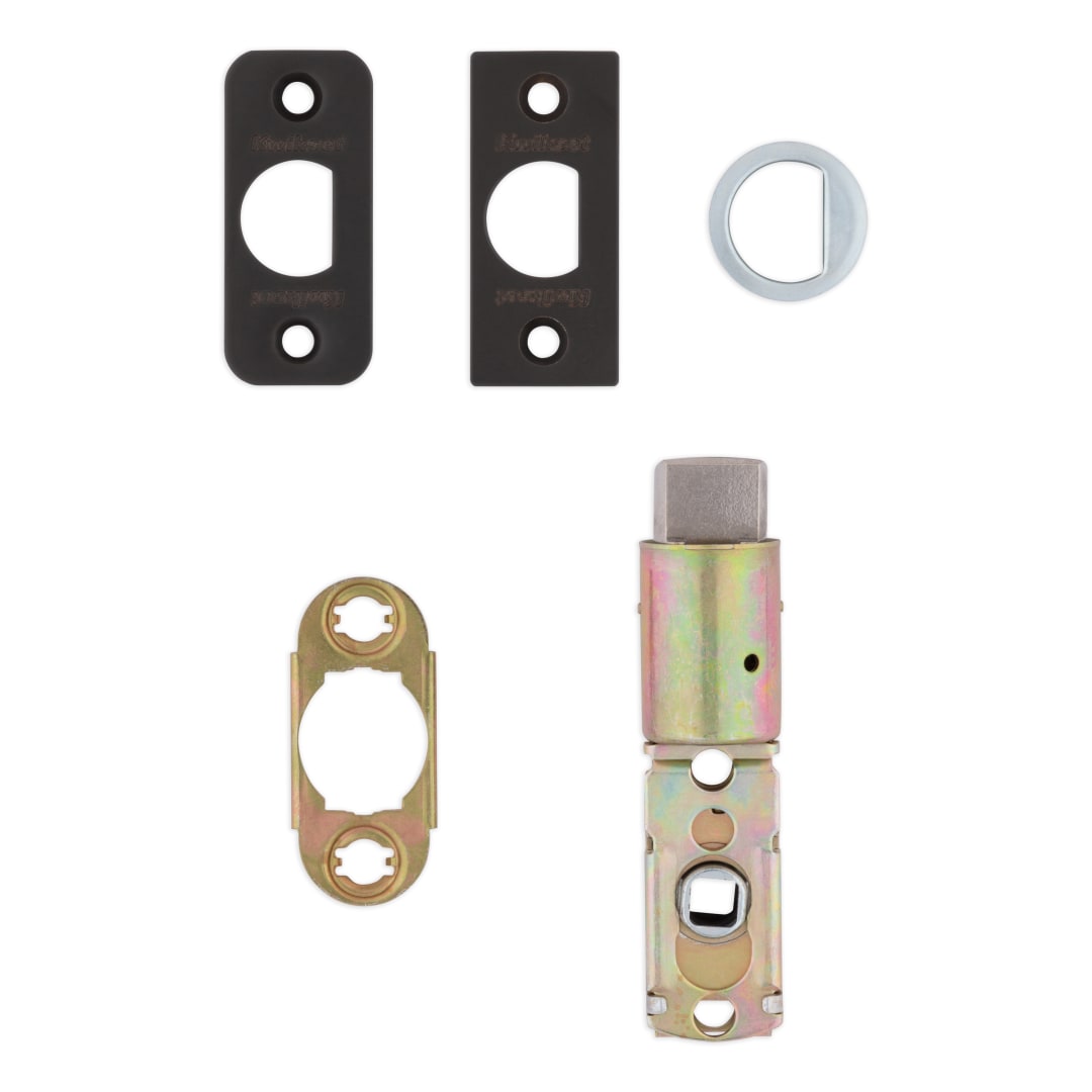 6-Way Adjustable Plain Latch in Matte Black or Venetian Bronze for Push Button Lever Finish