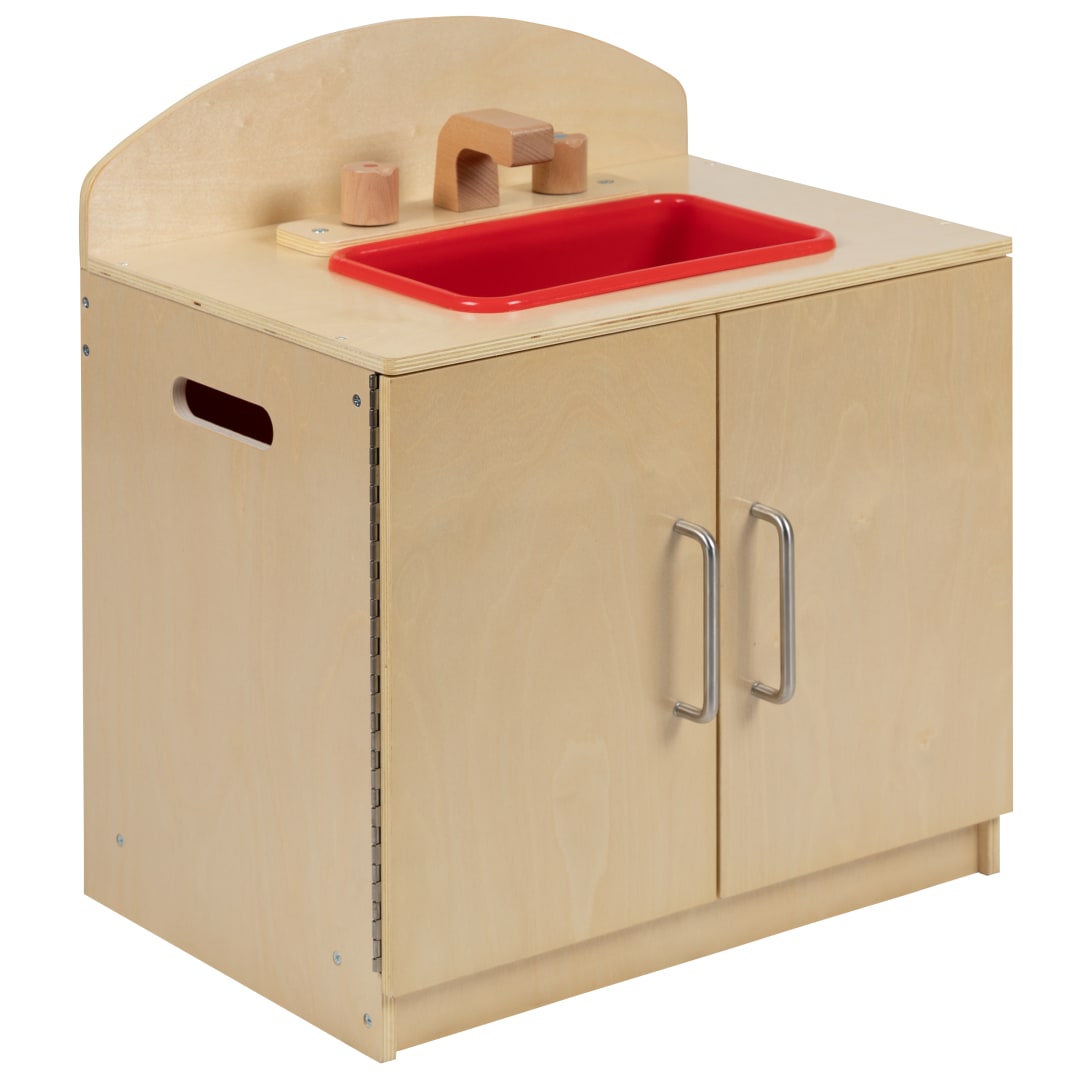 Hercules Children's Wooden Kitchen Sink for Commercial or Home Use - Safe, Kid Friendly Design