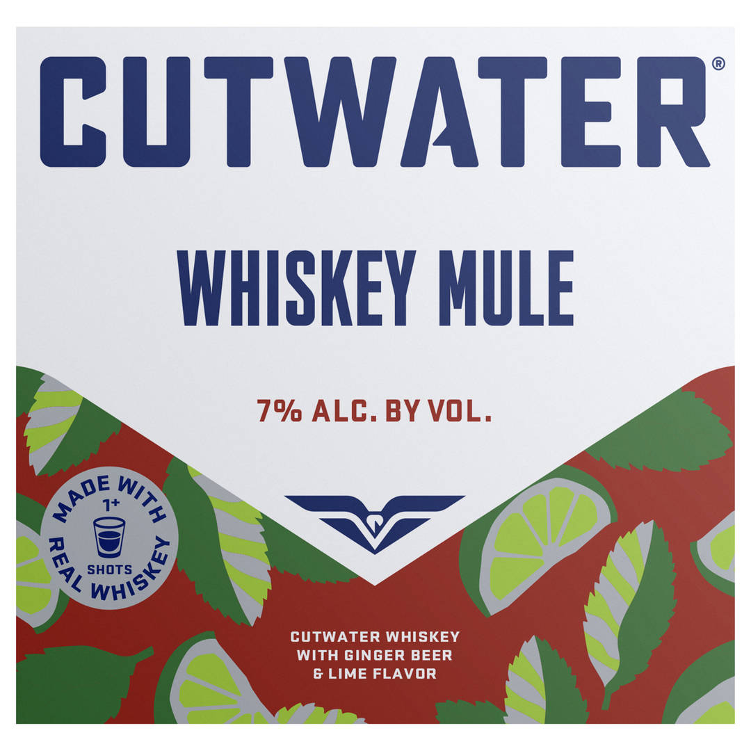 Cutwater Bourbon Whiskey Mule, 4 Pack 12 fl oz Cans