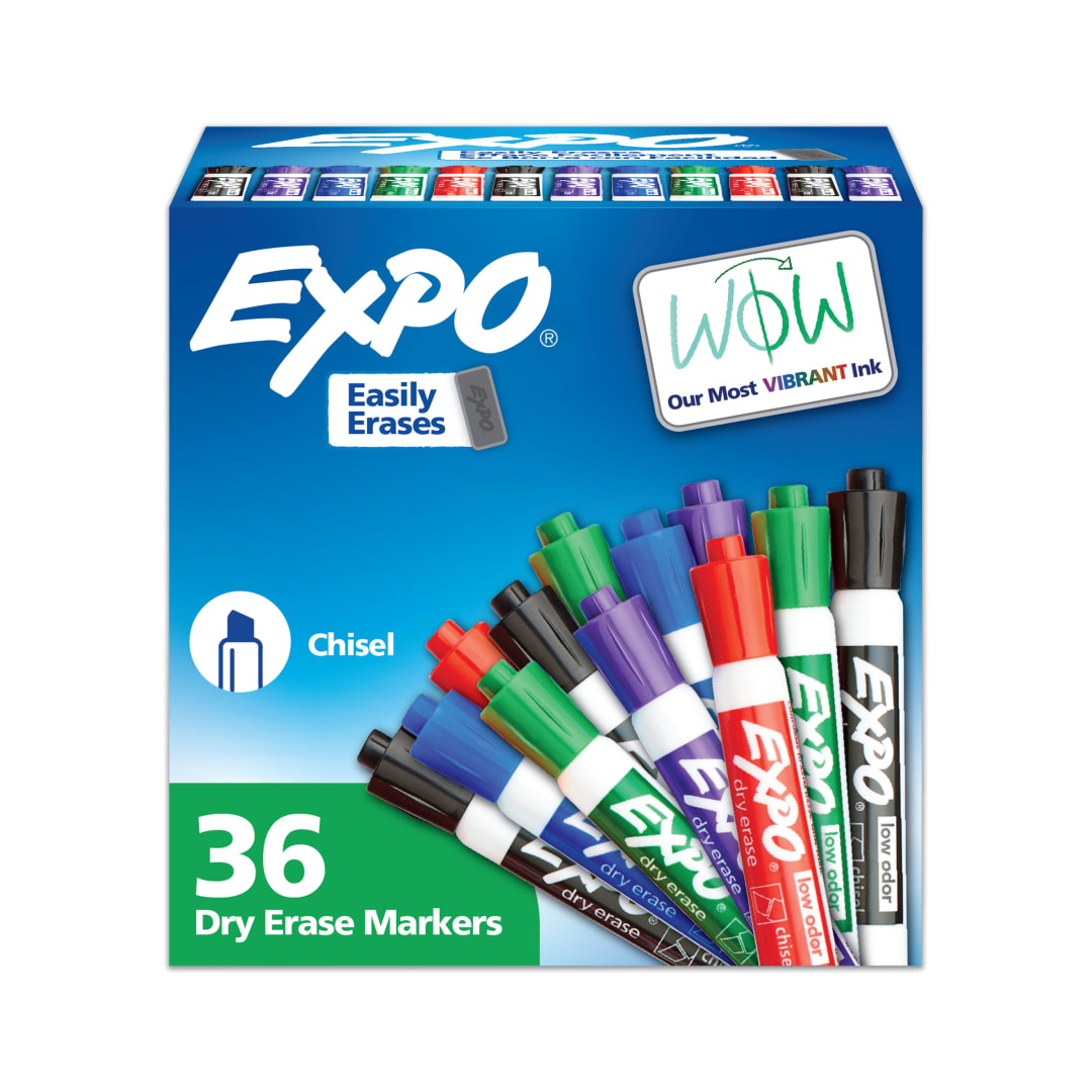 EXPO CHISEL ASSORTED 36CT BOX 2PK
