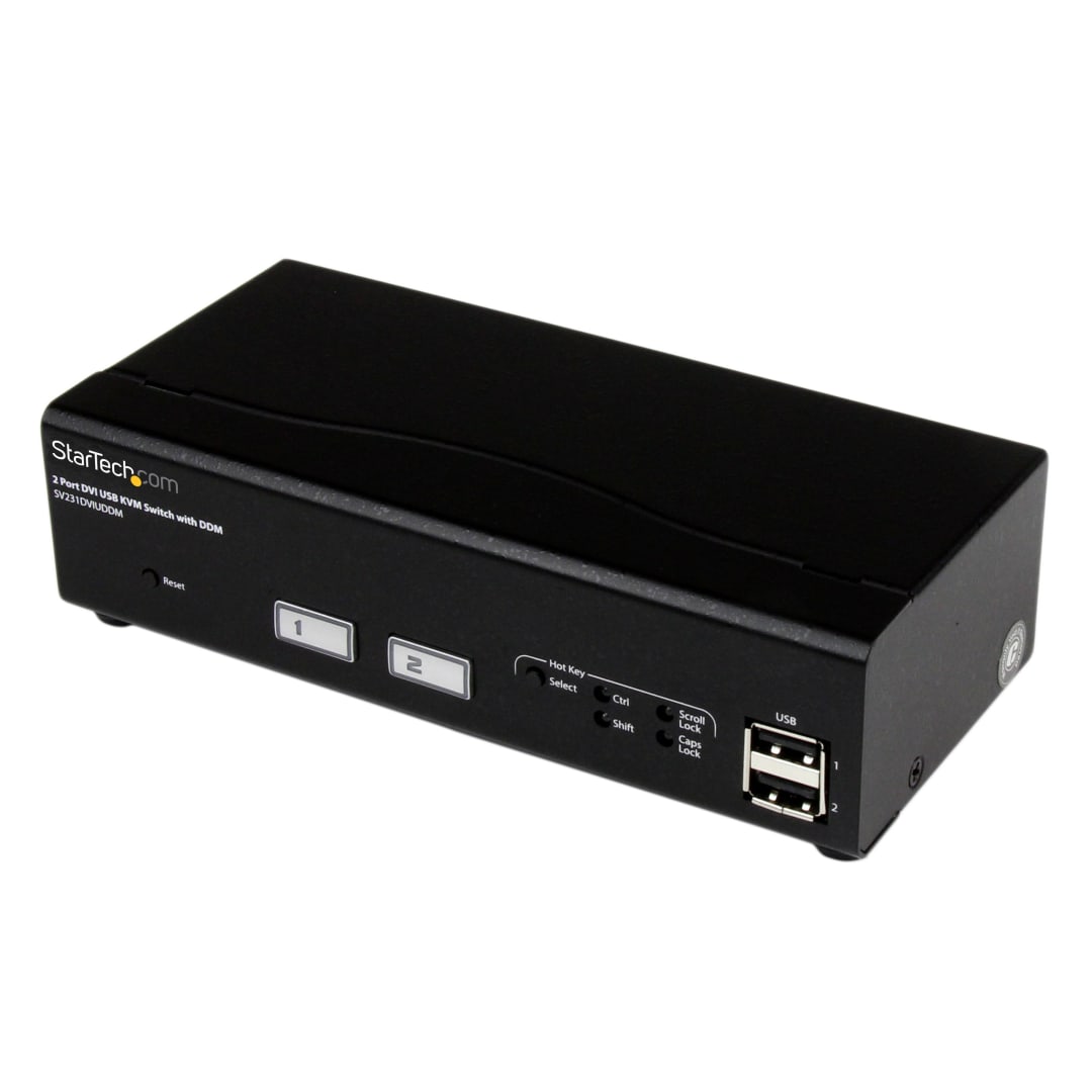 2 Port USB DVI KVM Switch with DDM
