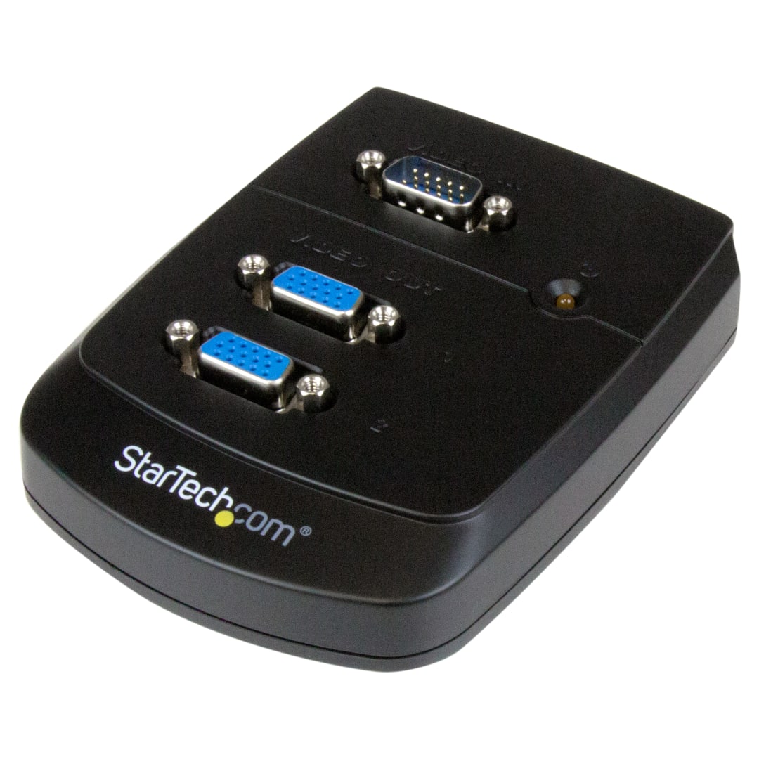 2 Port Wall-Mount VGA Video Splitter - EU Adapter