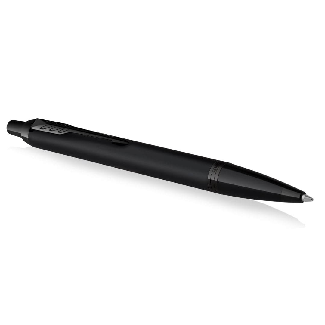 Parker IM Ballpoint Pen | Matte Black with Black Trim | Medium Point with Blue Ink Refill | Gift Box