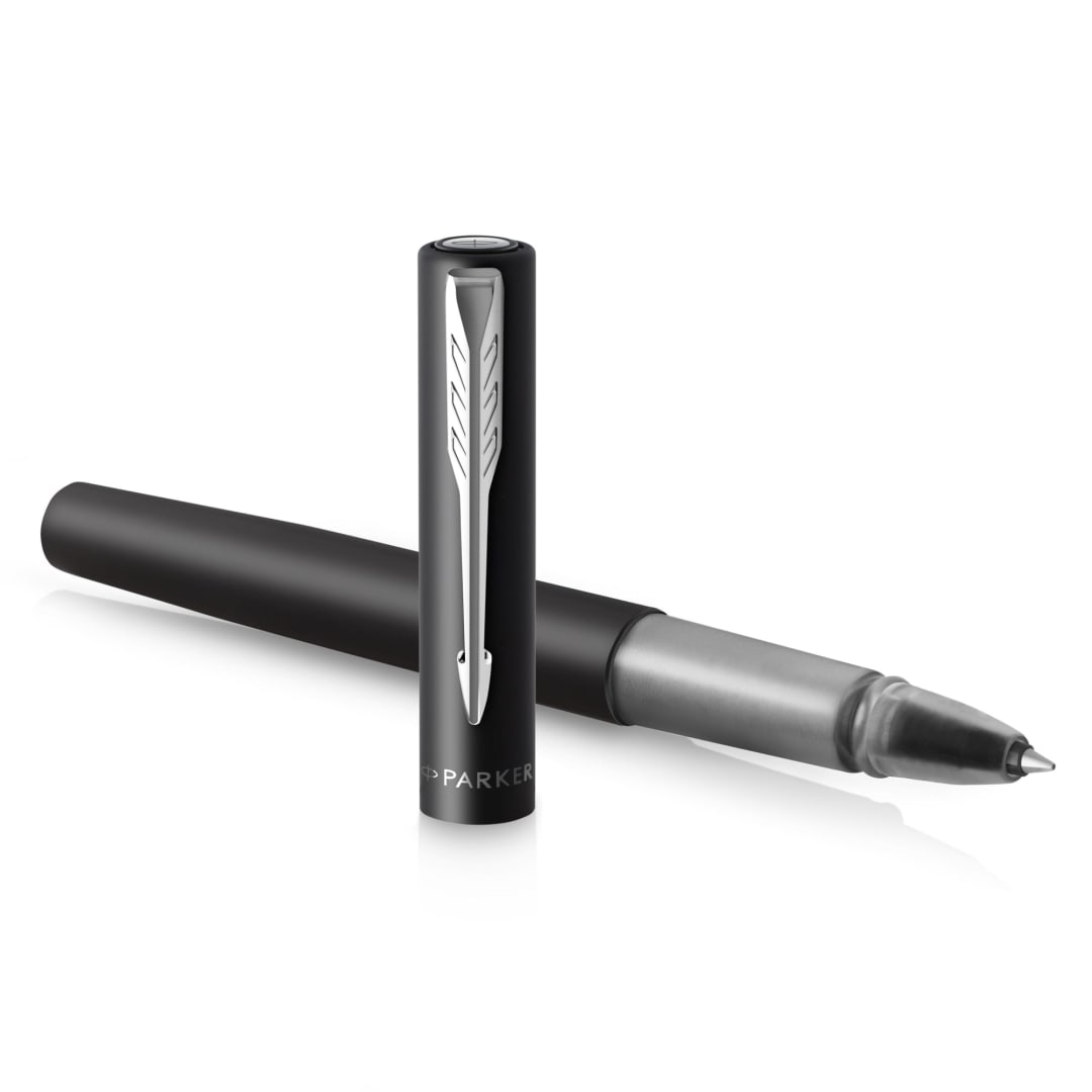 Parker Vector XL RollerBall® Pen | Metallic Black Lacquer on Brass | Fine Point with Black Ink Refill | Gift Box