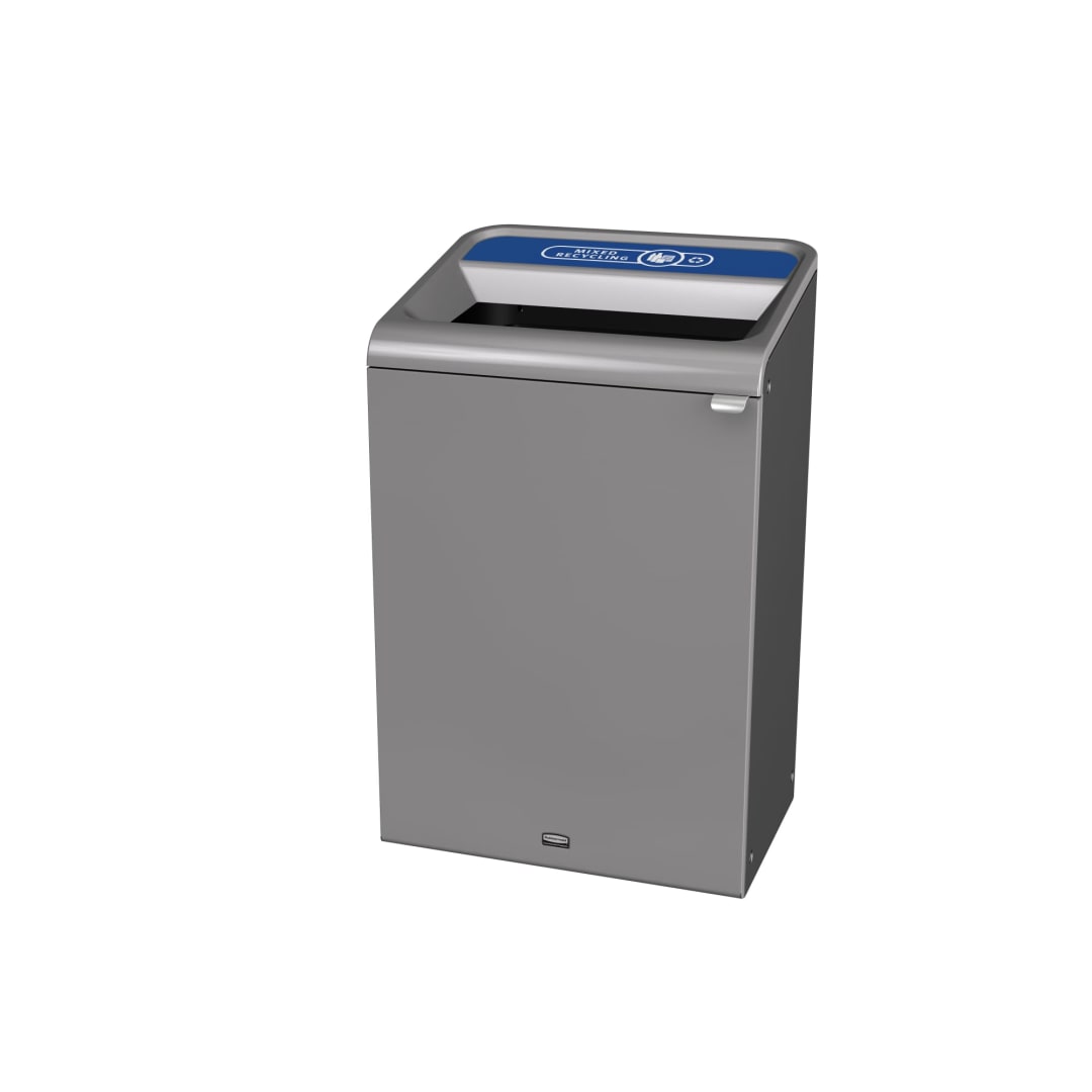 Rubbermaid Commercial Products Configure™ 33 Gal 1-Stream Mixed Recycling Trash Can, Grey Stenni