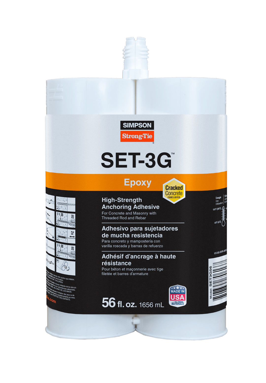 Simpson Strong-Tie SET3G56 SET-3G® 56 oz. High-Strength Epoxy Adhesive (Pack of 216)