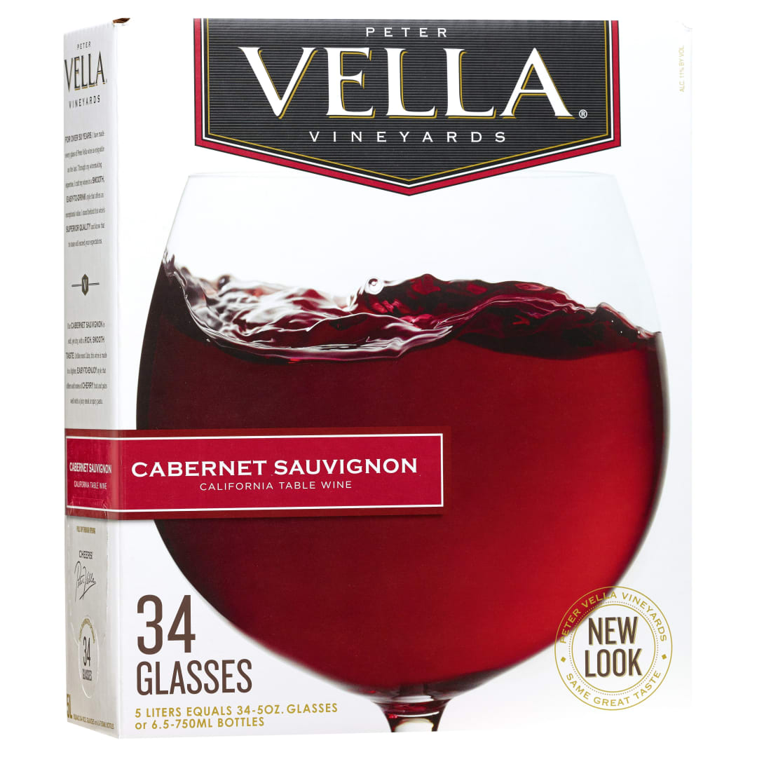 Peter Vella Cabernet Sauvignon Red Wine 5L Box Wine