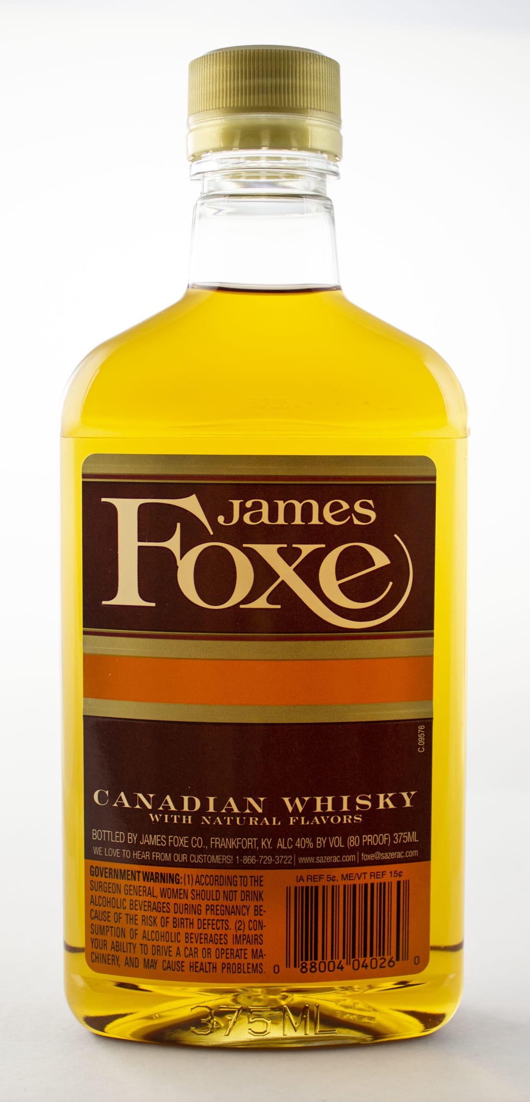 James Foxe Canadian Whisky 375ml 80 Proof