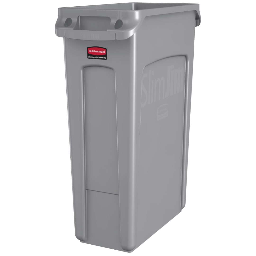 Vented Slim Jim® 23 Gal Gray