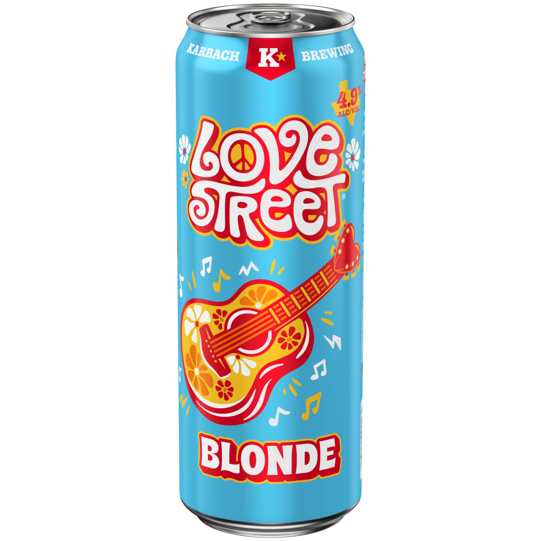 Karbach Brewing Co. Love Street Blonde Beer, 25 fl. oz. Can, 4.9% ABV