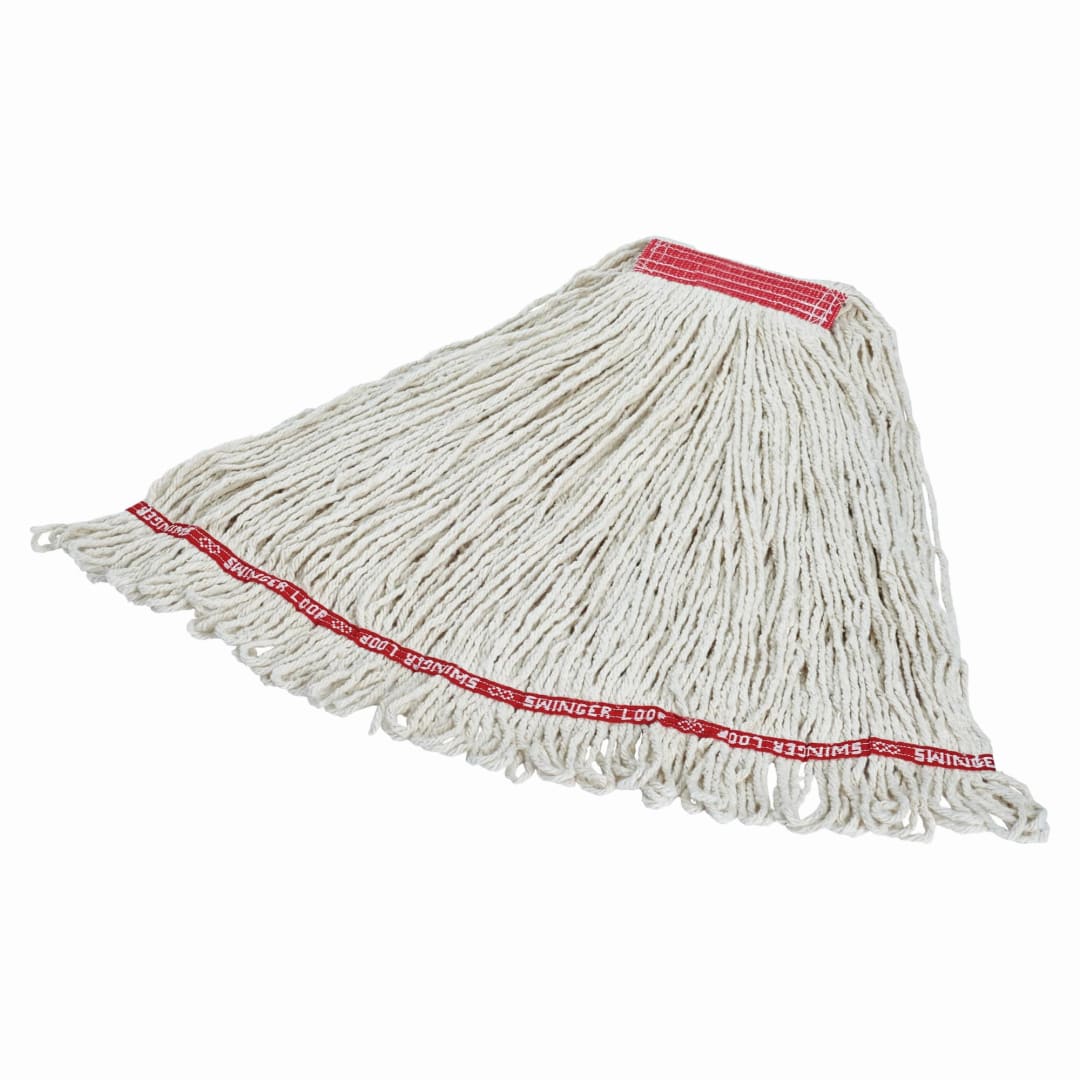 24 OZ Swinger Loop® Blend Wet Mop, 1" Headband, White