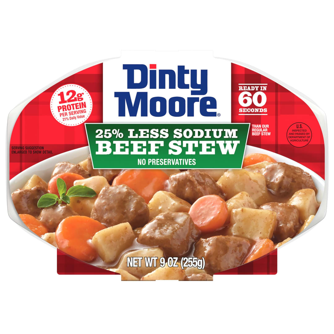 DINTY MOORE Less Sodium Beef Stew in MW Tray