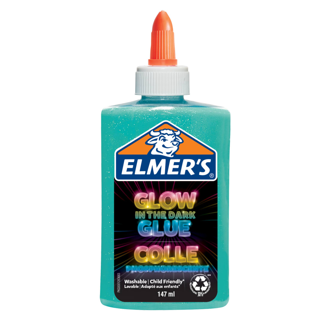 Elmer’s Glow-in-the-Dark pegamento líquidolavableazul147 ml