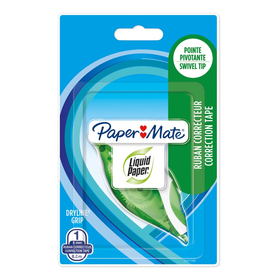 Paper Mate® Liquid Paper DryLine Grip Correction Tape | Green | 1 Count
