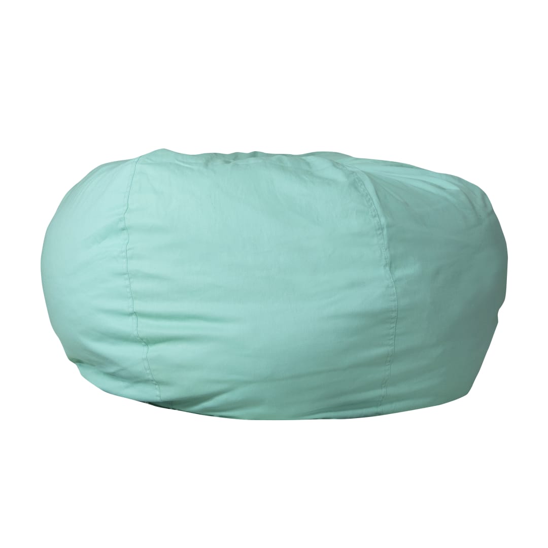 Duncan Oversized Solid Mint Green Refillable Bean Bag Chair for All Ages