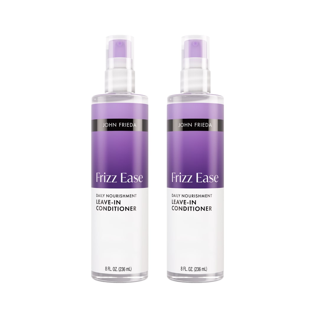 John Frieda Frizz Ease Leave-In Conditioner for Frizzy Hair, 8 fl oz, 2 pk