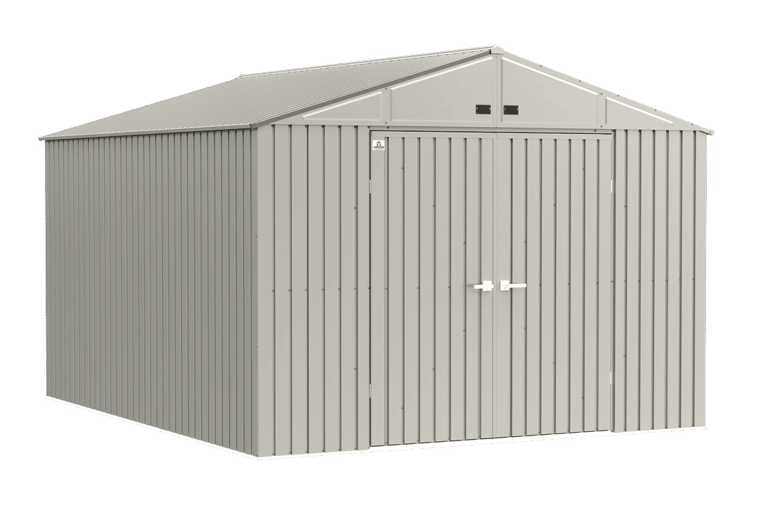 Arrow Elite 10 x 12 x 8 ft Cool Grey Steel Storage Shed