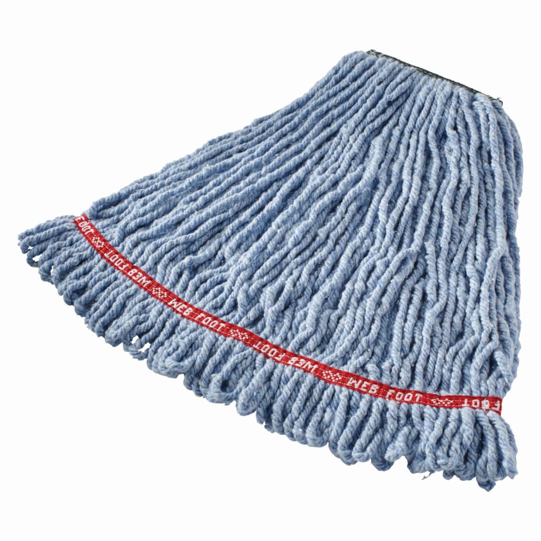 20 OZ Web Foot® Blend Shrinkless® Wet Mop, 1" Headband, Blue