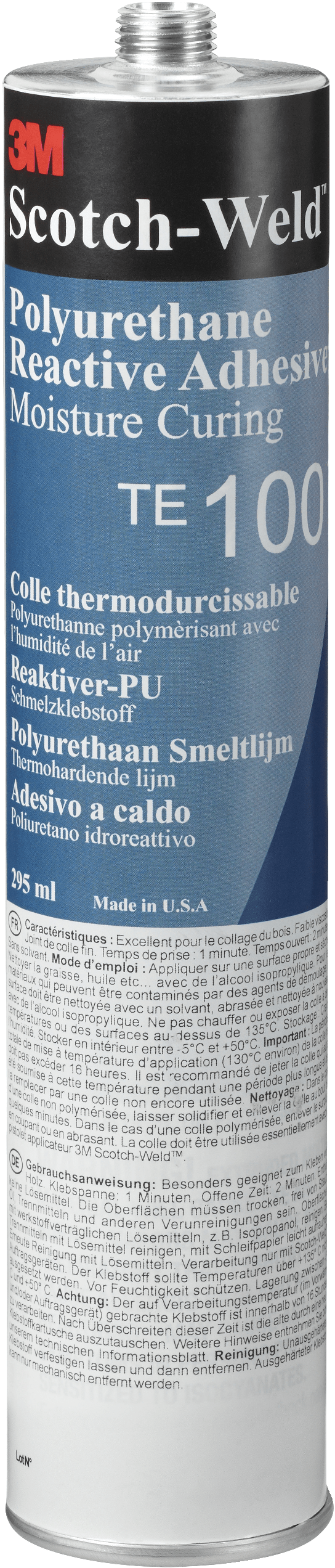 3M™ Scotch-Weld™ Reaktiver PUR Schmelzklebstoff TE100, Weiß, 295 ml