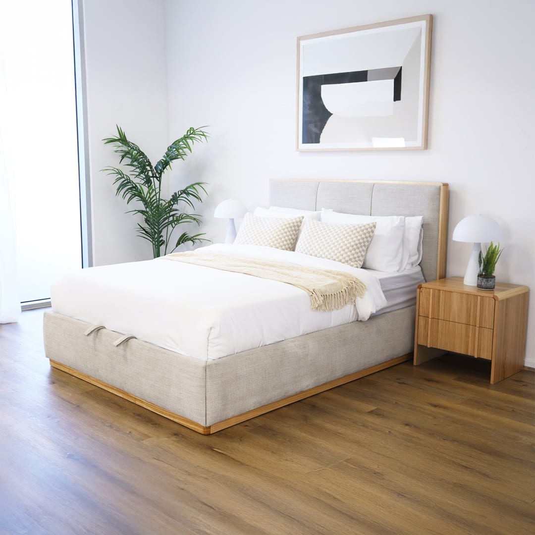 Bowen Bed Frame Natural Queen