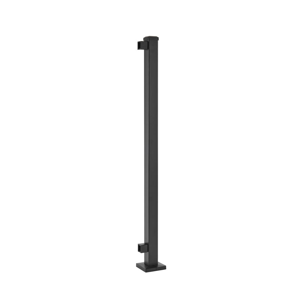 2-in x 2-in x 37-in Trex® Enhance™ Steel Rail End Post in Charcoal Black