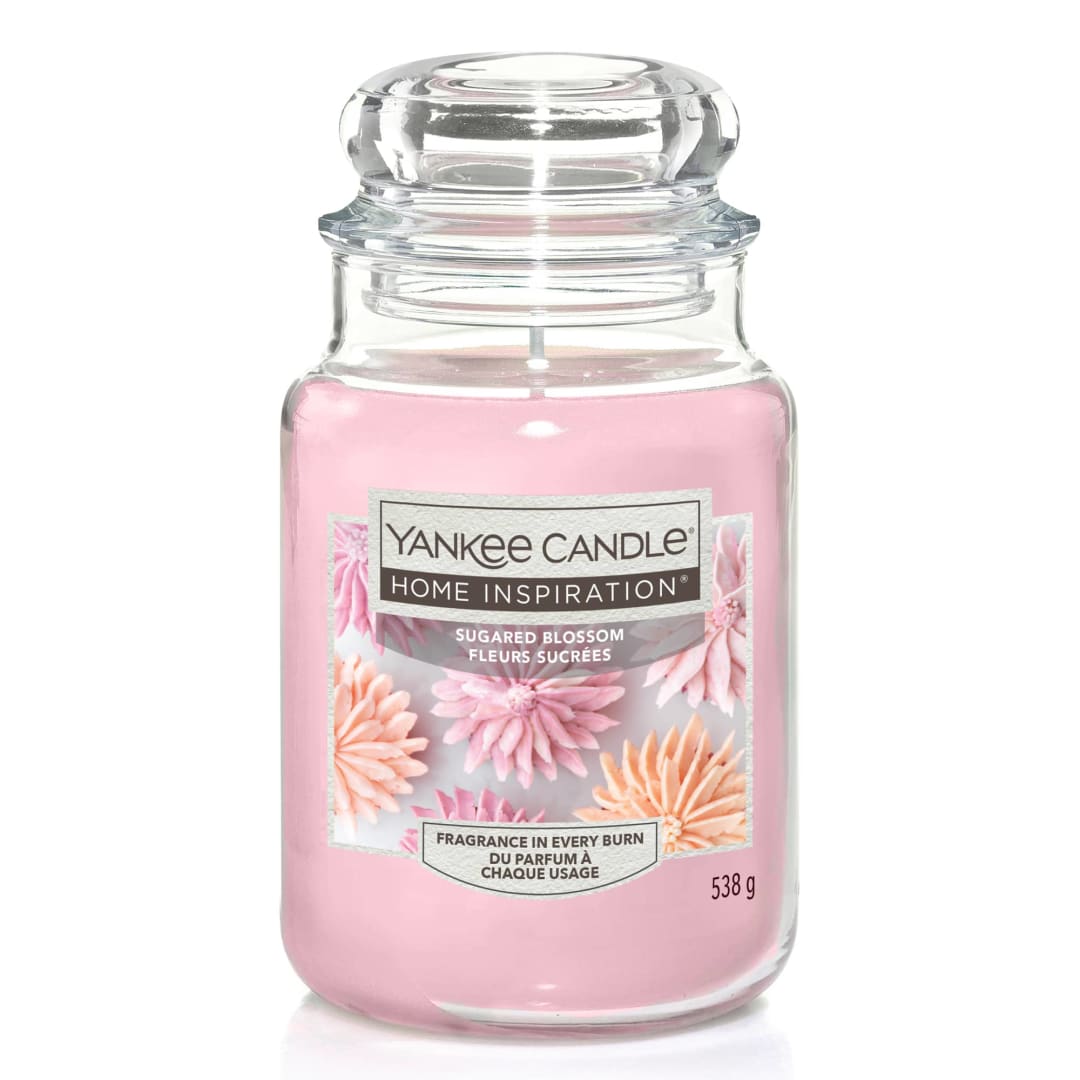 Yankee Candle® Home Inspiration Scented Candle | Sugared Blossom Large Jar Candle | Burn Time: up to 150 Hours