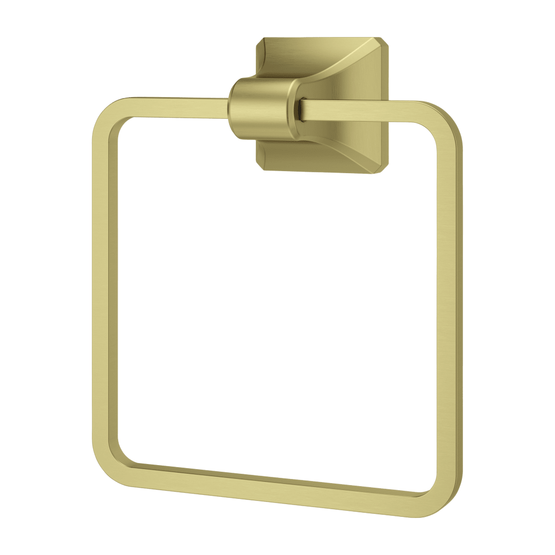 Park Avenue Towel Ring in Brushed Gold