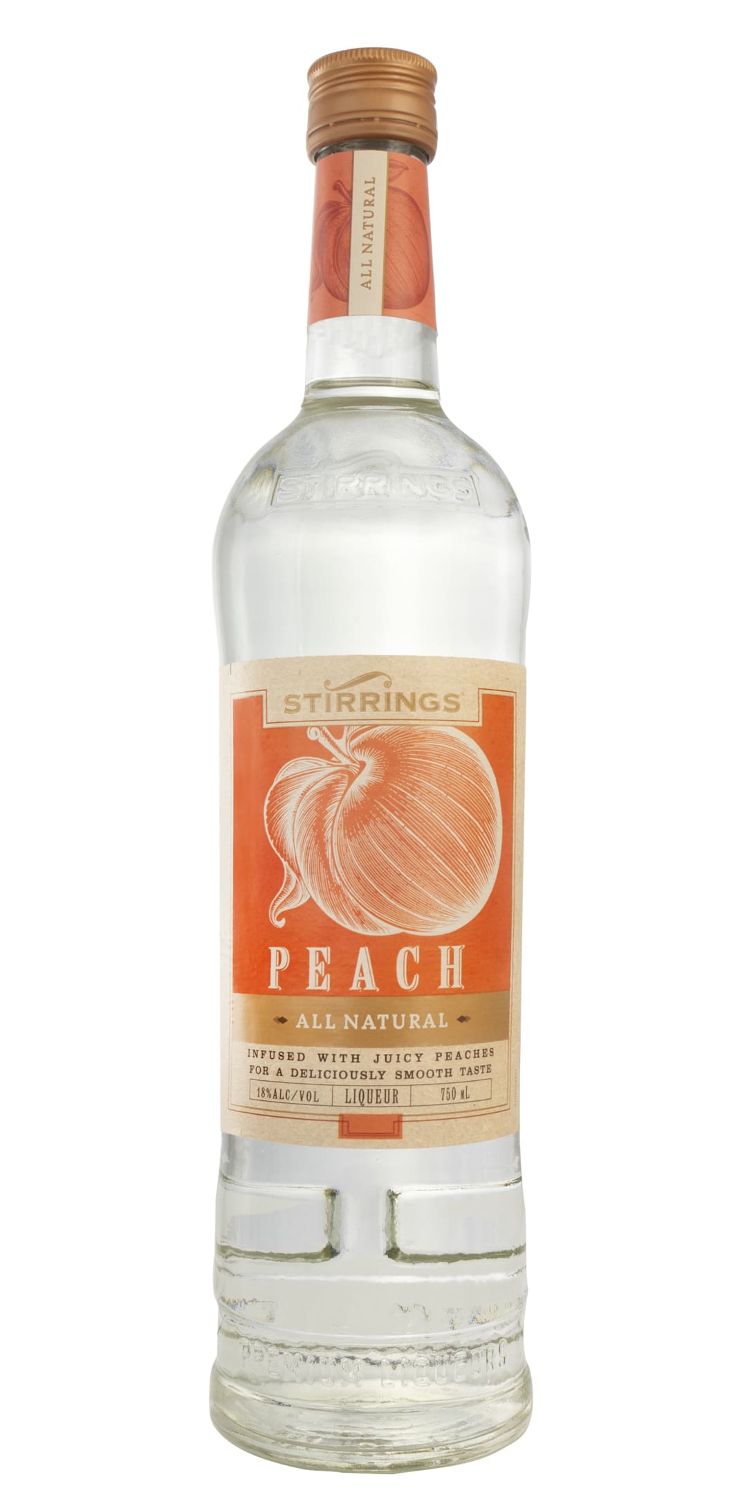 Stirrings Peach Liqueur 750ml 36 Proof