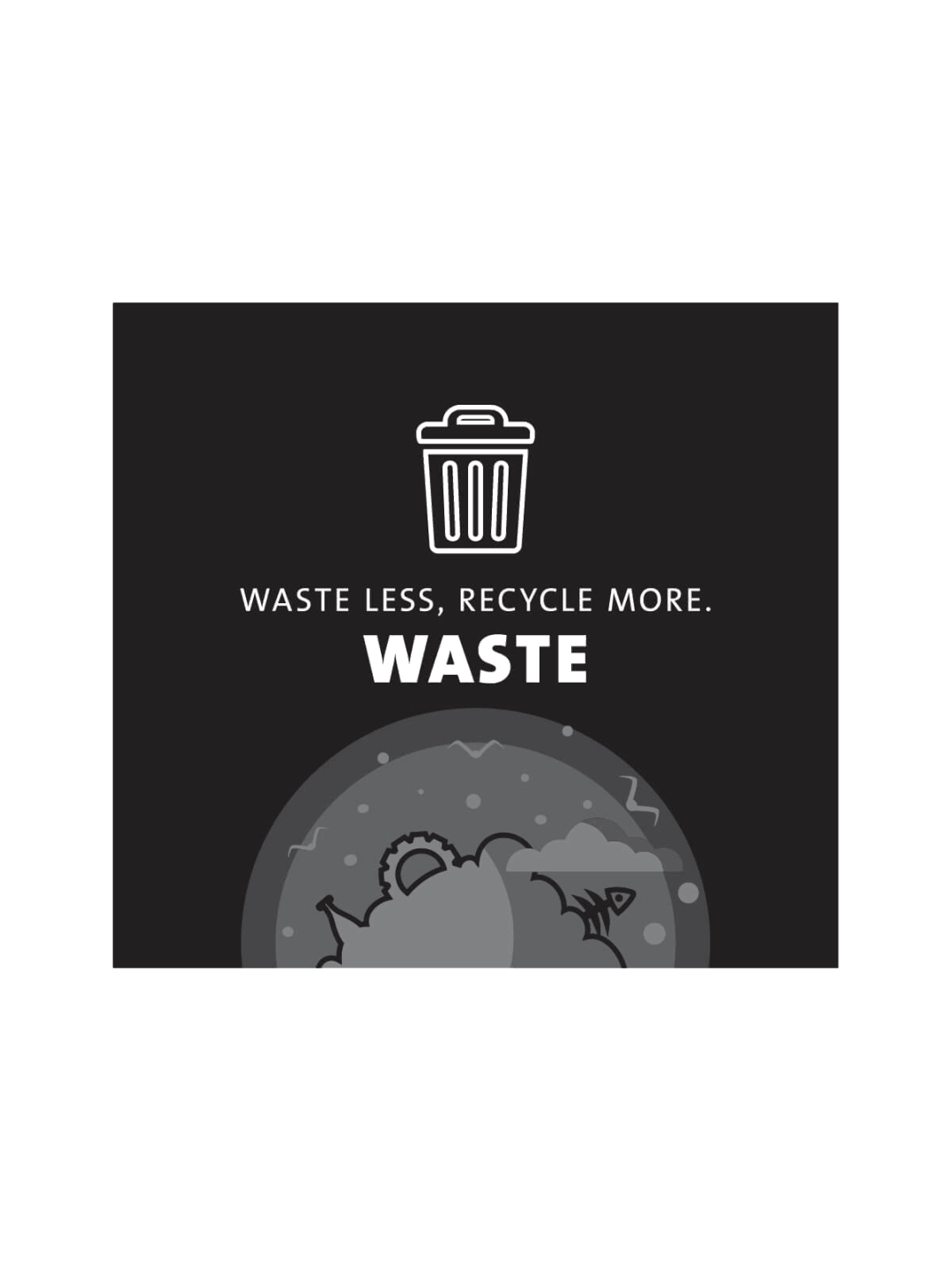  ARISTATA - Sign - Waste - Black