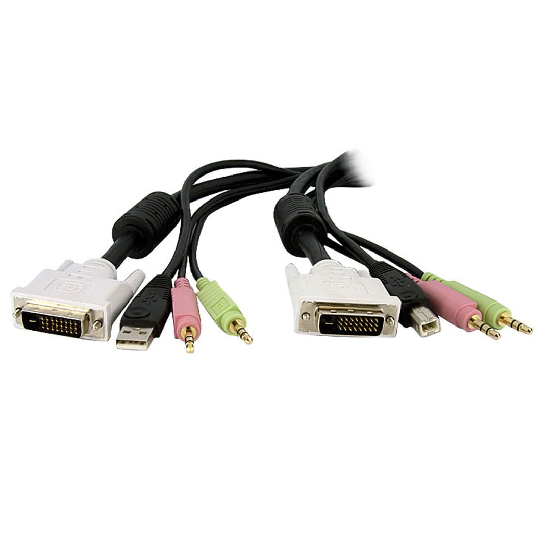 High Resolution DVI Dual Link USB KVM Cable