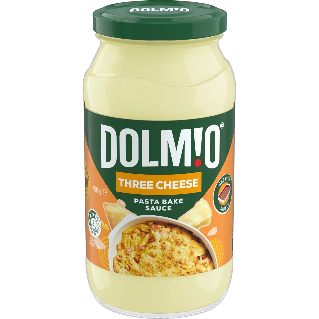 DOLMIO Pasta Bake Pasta Sauce Three Cheese 490g Jar