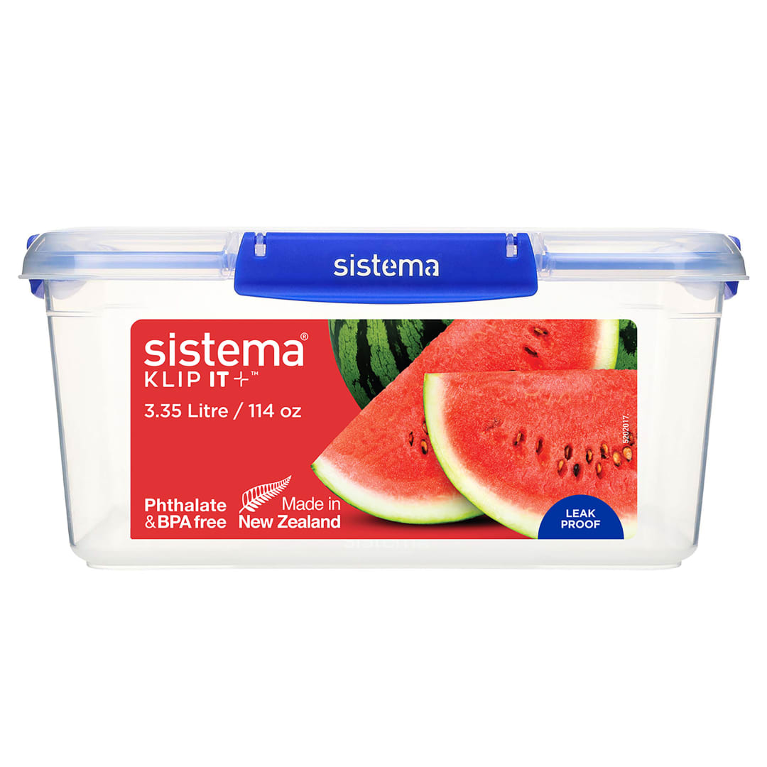 Sistema KLIP IT PLUS recipientes de almacenamiento de alimentos | 3.35 L | Juego de recipientes hermticos | Junta a prueba de fugas | Clips de cierre sencillos | 1 unidad