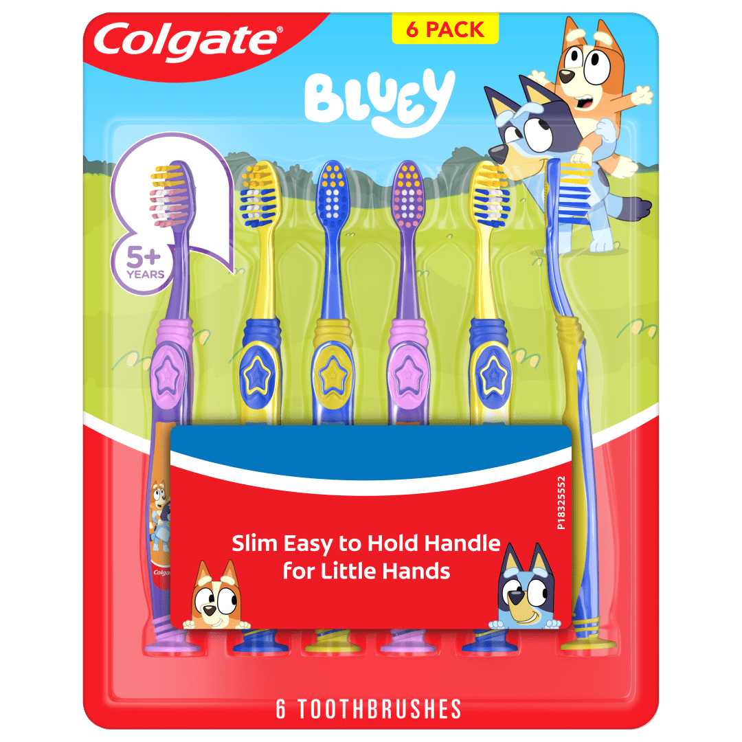 Colgate Extra Soft Kids Toothbrush Bluey Multi Pack, 6 Count