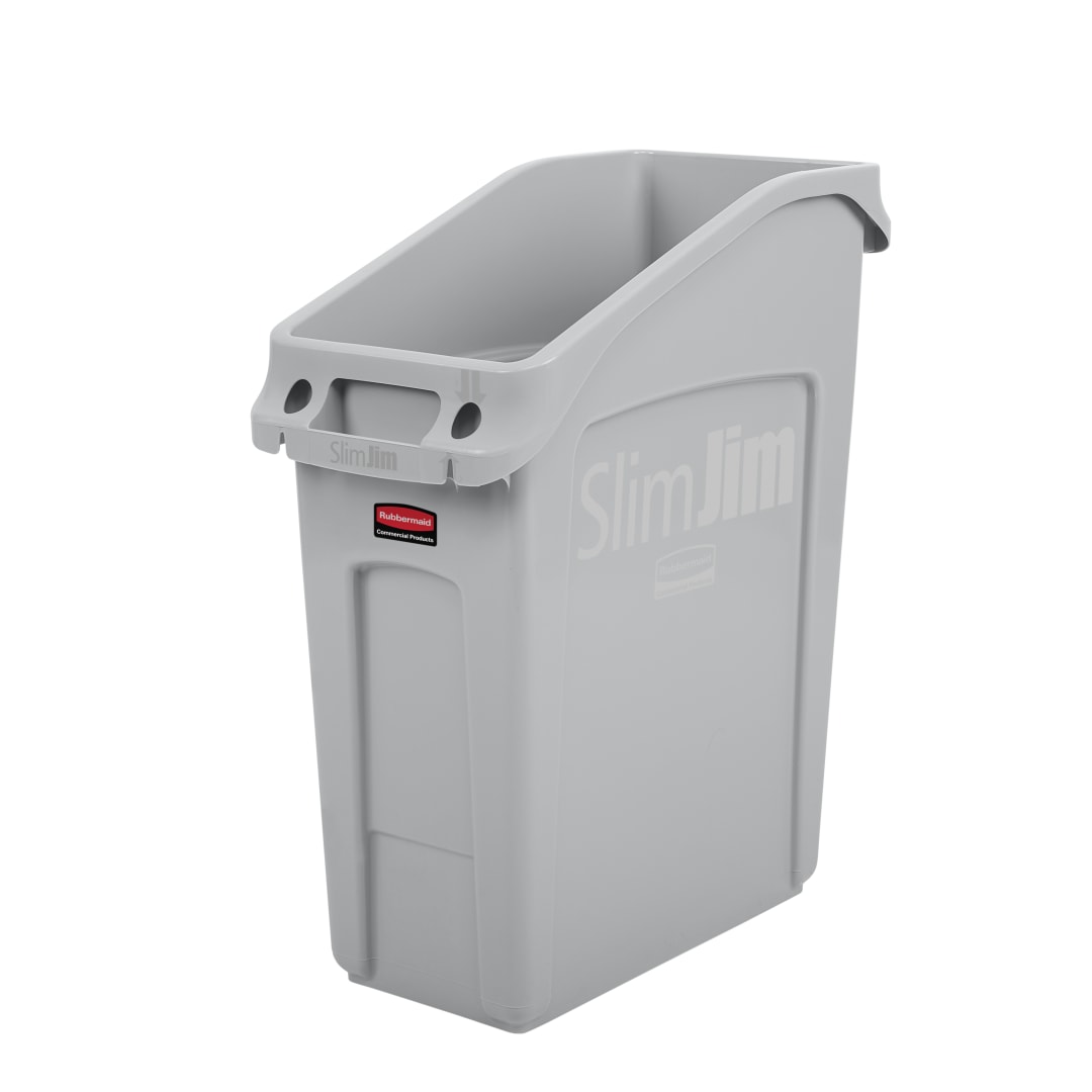 Slim Jim® 13 Gal Under Counter Container Gray