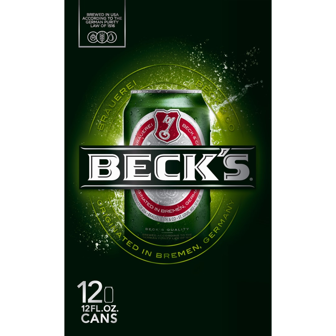 Beck's Pilsner Beer, 12 Pack 12 fl. oz. Cans, 4.8% ABV