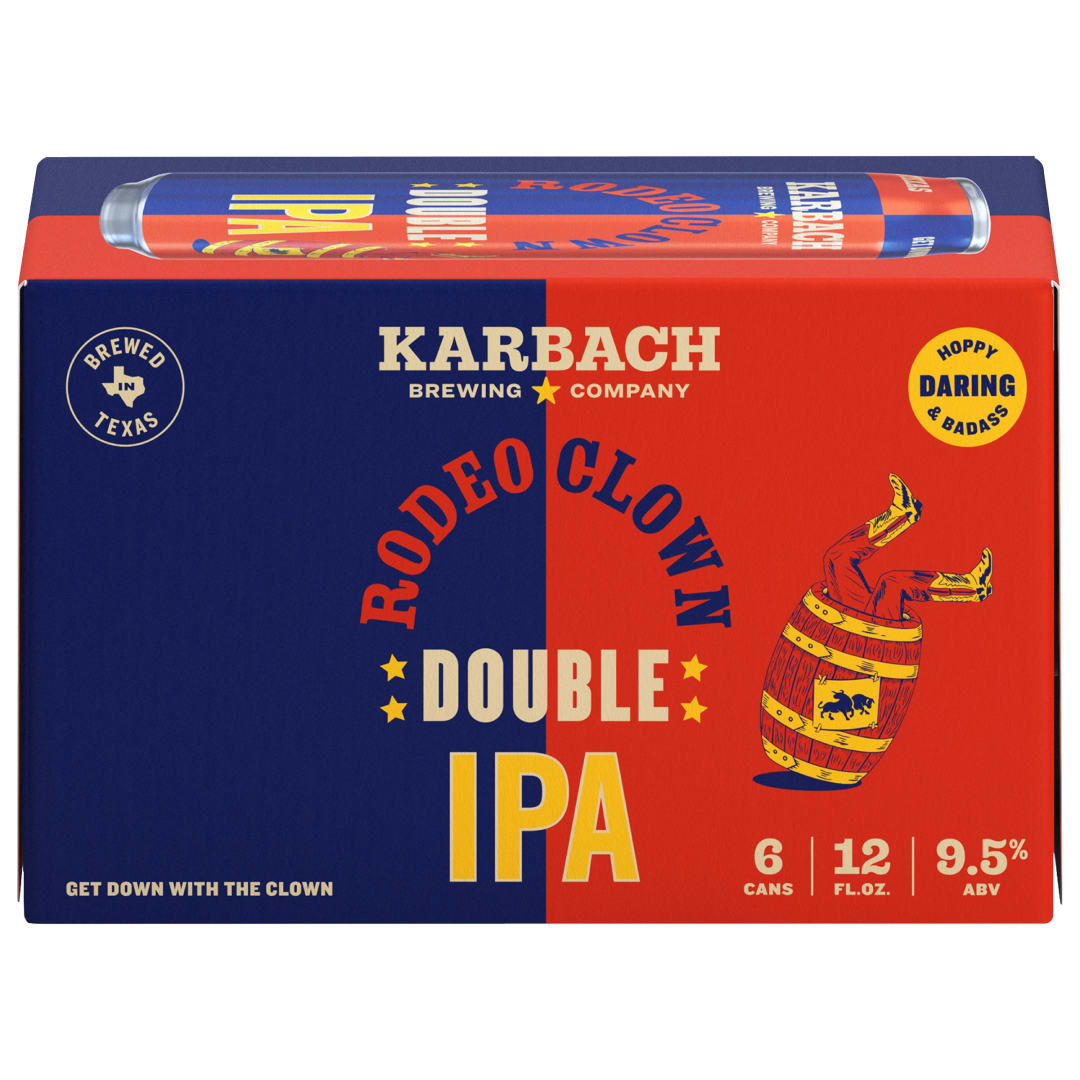 Karbach Rodeo Clown Double IPA, 12oz. Can 6 Pack