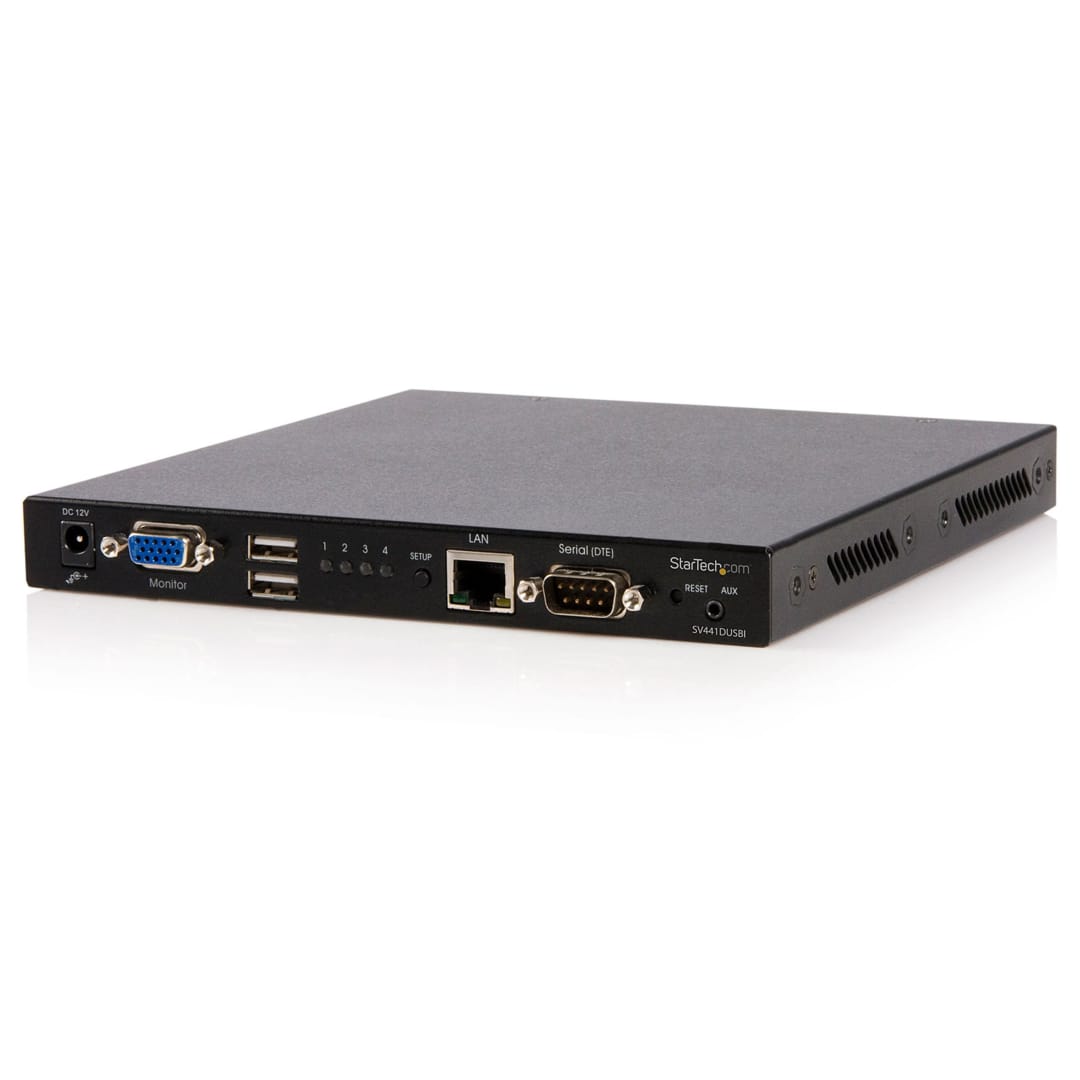 4 Port IP KVM Switch with USB Console