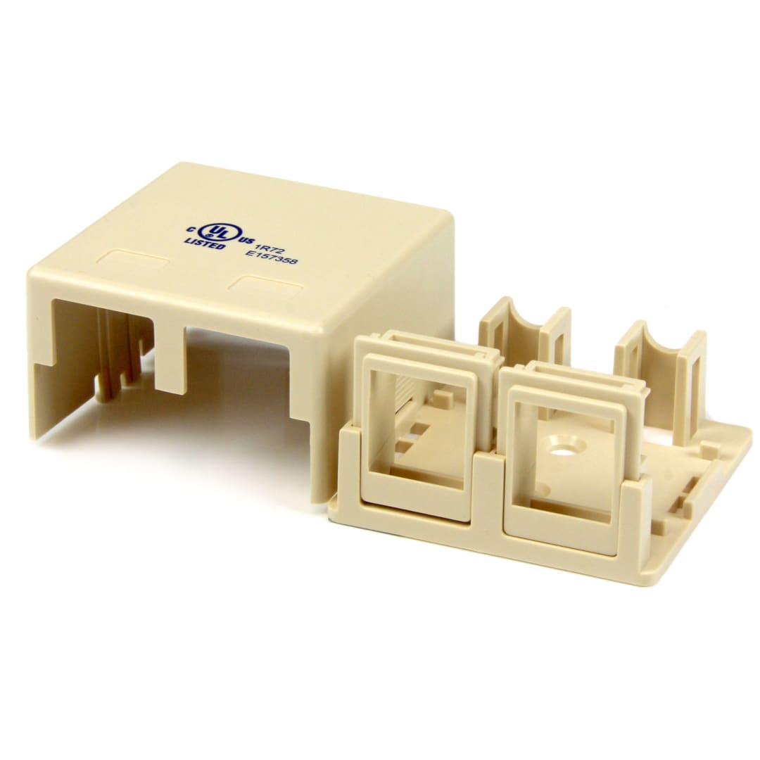 Dual Outlet Universal Wallbox-Ivory