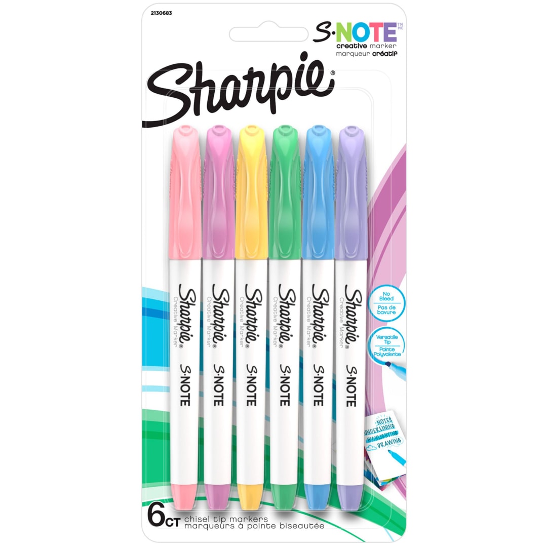 SHARPIE S-NOTE 6CT ASST