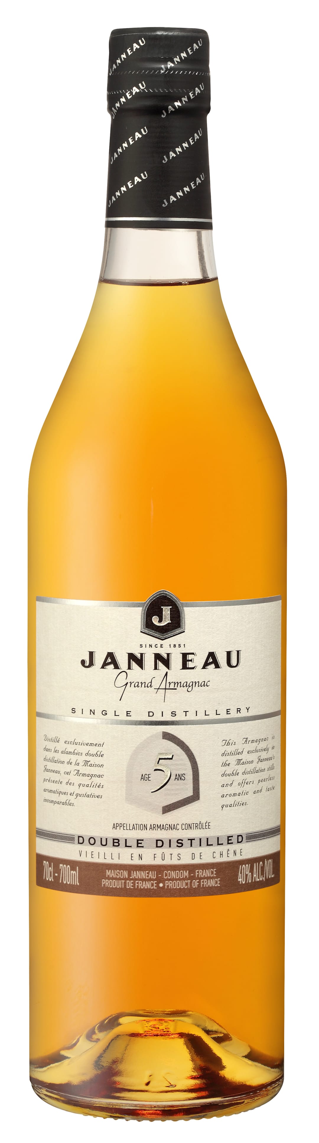 Janneau 5 Year Aged Single Distillery Grand Armagnac 750ml 80 Proof