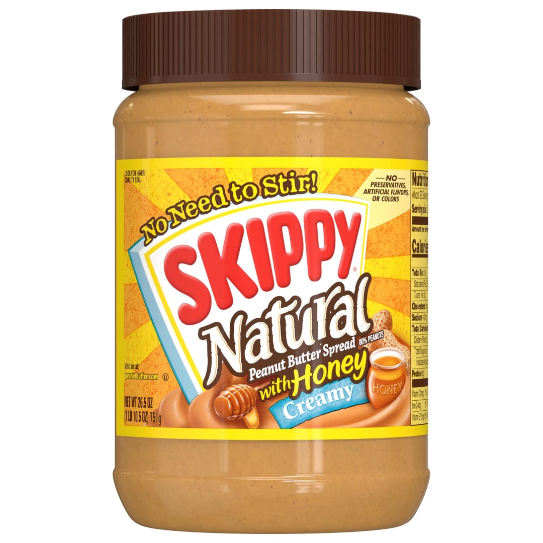 SKIPPY Creamy Natural Peanut Butter Spread with Honey