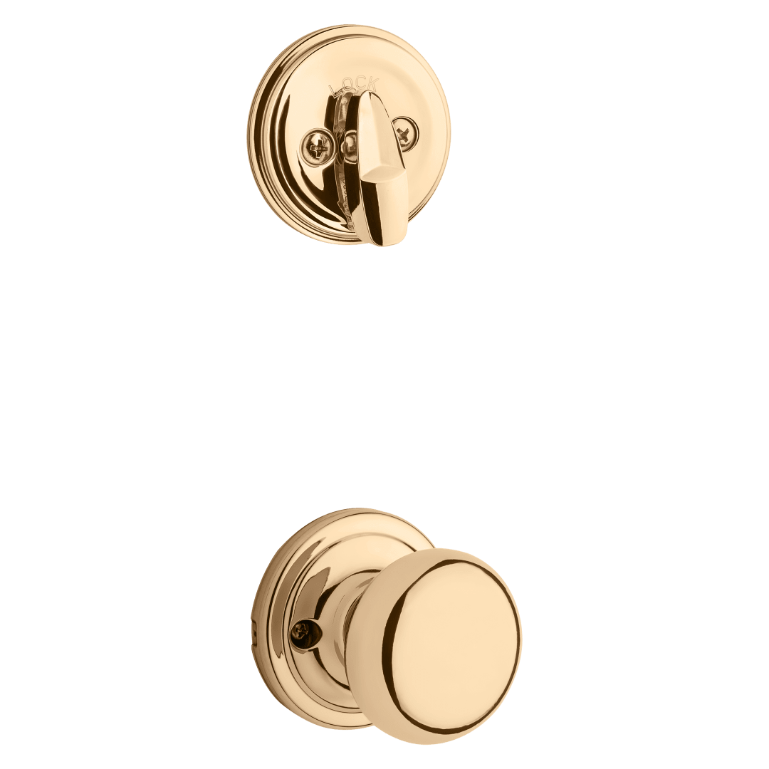 966 Single Cylinder Interior Pack w/ Hancock Knob for Signature Series Handlesets in Polished Brass